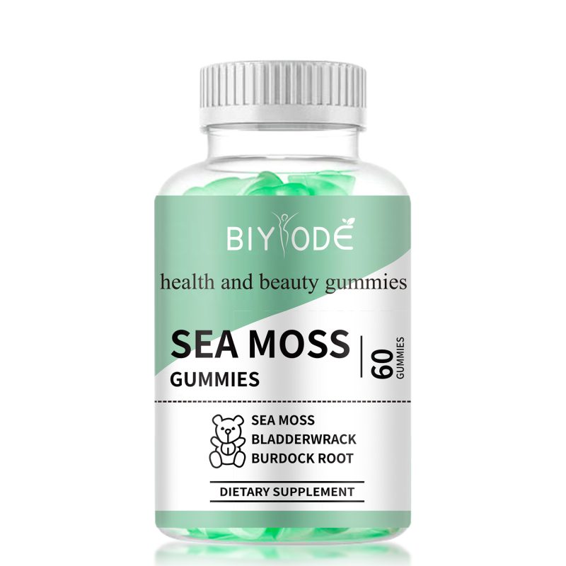 Halal Sugar Free Professional Custom Private Label Organic Raw Irish Sea Moss Slimming Supplement Seamoss Gummy